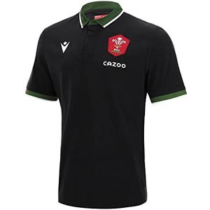 Macron Mannen Welsh Rugby 2021/22 Korte Mouw Weg Katoen Replica Shirt Welsh Rugby 2021/22 Korte Mouw Weg Katoen Replica Shirt