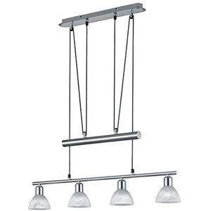 Trio Leuchten LED Jojo hanglamp ""Levisto"" in mat nikkel, glas albastkleurig wit 371010407