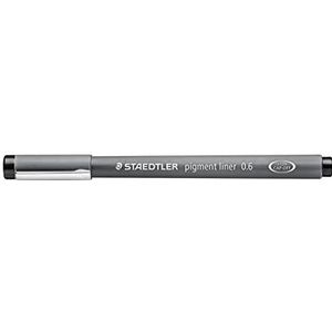 Staedtler 308 02-9 Fineliner Pigment Liner - Zwart (Pack van 10)