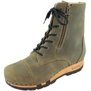 Woody Herta enkellaarsjes voor dames, olijf, 41 EU, olijfgroen, 41 EU