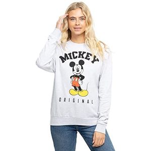 DISNEY Dames Mickey Mouse Hallo sweatshirt, lichtgrijs, X-Large