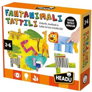 Headu Fantanimali Tattili Montessori-spel van creativiteit en fantasie, It57434, educatief spel voor kinderen van 3-6 jaar, Made in Italy