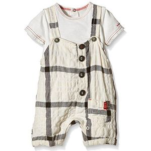 Jean Bourget JH33010 baby jongens overall geruit - ivoor - 12 mois