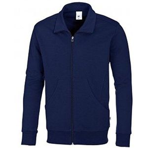BP 1627-193 unisex sweatjas van versterkt katoen nachtblauw, maat 2XL