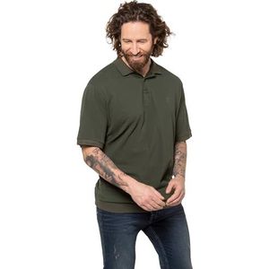 JP 1880 Heren grote maten grote maten Menswear L-8XL poloshirt, basic, buikfit, halve mouw, piqué, XXL tot 10XL 712617, Donker olijf, 8XL