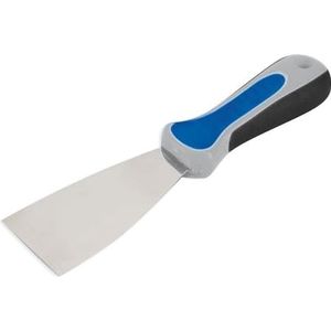 Spatel van twee materialen, 50 mm met ergonomische handgreep, ideaal voor het aanbrengen, gladmaken en verdelen van verschillende materialen.