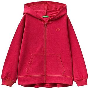 United Colors of Benetton Sweatshirt met capuchon voor meisjes en meisjes, Rood Magenta 2e8, 120 cm