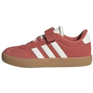 adidas - VL Court 3.0 - Schoenen - Rood - Suède Bovenwerk - Klittenbandsluiting