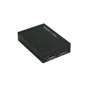 Microconnect DPS12 DisplayPort Video Splitter Video Splitter (DisplayPort, 2560 x 1600 pixels, zwart, 2560 x 1600 (WQXGA), 110 x 75 x 25 mm, 0-40 °C)