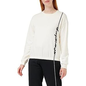 Armani Exchange Signature Logo French Terry Pullover Sweatshirt voor dames, ISO, M