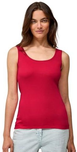 Blousetops - Glazed Apple Red - Diepe Ronde Hals - Zonder Capuchon