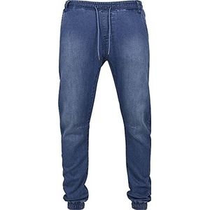 Urban Classics Gebreide denim joggingbroek voor heren, blauw (Blue Washed 799)., M