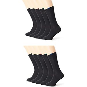 DIM Homme Ecodim x10 sokken | versterkte hielen en tenen | zacht katoen fijnmazig | dagelijks comfort., zwart, 39-42 EU