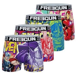 FREEGUN Marvel-boxershorts voor jongens, Iron Man, Loki, Thor, 4 stuks, Pack X4 Marvel 13b, 8-10 Jaar