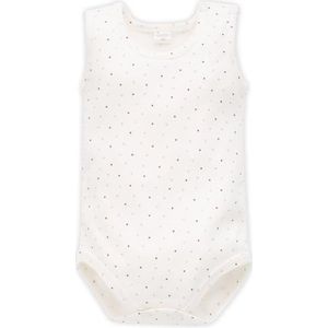 Pinokio Bodysuit, Magic Vibes, mouwloos, 100% katoen, unisex 50-68 (86), Ecru Polka Dot Magic, 86 cm