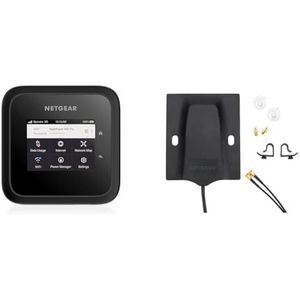 NETGEAR MR6450-100EUS Nighthawk M6 Pro 5G WiFi 6E Mobiele hotspotrouter, Zwart & NETGEAR 6000451 Omnidirectionele MIMO-antenne - 3G/4G/5G-antenne