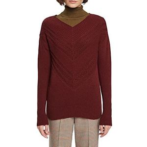 ESPRIT Collection Dames 102EO1I333 Pullover 601/BORDEAUX RED 2, XL, 601/Bordeaux Red 2, XL