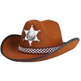 Boland - Kinderhoed Sheriff junior, zilveren ster, hoedenkoord, cowboy, carnaval, verkleedkleding, Halloween, themafeest, vermomming, theater