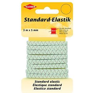 Kleiber standaard elastiek/standaard elastiek, 65% polyester, wit, 300 x 0,5 x 0,05 cm