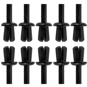 cyclingcolors 10 x kunststof klinknagels, autobevestigingsclips, universele bumpers, sierlijsten, plastic clips, spreidklinknagels, carrosserie, bevestigingsset Ø 8 mm x 3 mm-10 mm