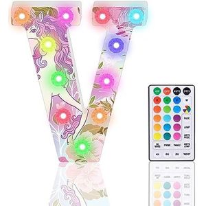 Oplichtende letters, Glitter LED Letterlichten 18 Kleur Veranderende Diamant Alfabet Teken Nachtlampje met Afstandsbediening voor Meisjes Geschenken Verjaardag Bar Bruiloft Feest Kerstmis Valentijn