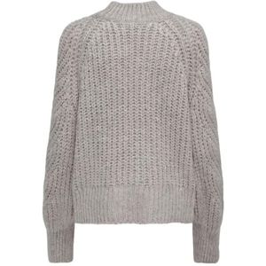 ONLY Onlruby Ls Highneck Bf KNT Pullover voor dames, Pumice Stone, XS