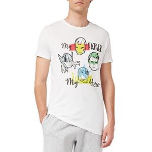 Marvel MEMARCOTS227 T-shirt, wit, maat L