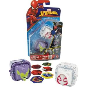 Battle Cube 2 Pack Spiderman - Green Goblin en Spider-Gwen, rock papier, schaar spel