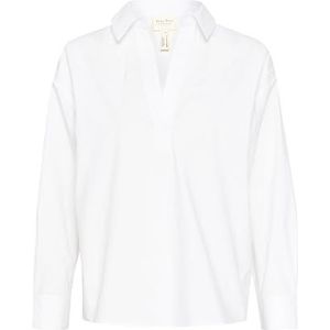 Part Two LynnePW Vrouwelijk Oversized Fit Shirt met lange mouwen, Helder Wit, 38