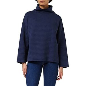 People Tree Stevie gewatteerde trui voor dames, Navy, 08, marineblauw, 34