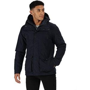 Regatta Mannen Ranier Waterdicht & Ademend Thermo-Guard Geïsoleerd Verborgen Hooded Parka Jas Waterdicht, Navy, XL