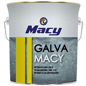 Macy Galvamacy Nagellak, glanzend, met oplosmiddelbasis, voor industriële toepassingen, 4 liter, zwart