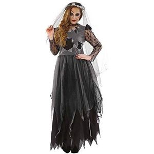 Fun Shack Dames Corpse Bruid Kostuum Vrouwen Zwart Dood Zombie Gothic Bruiloft Womens Halloween Kostuum Volwassen Medium