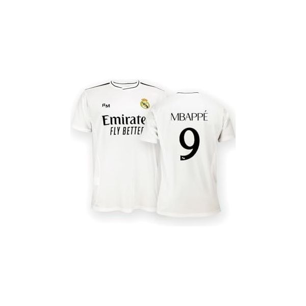 Real Madrid Thuistenue Seizoen 24/25, White, 14 Jaar, Replica Met Officiële Licentie