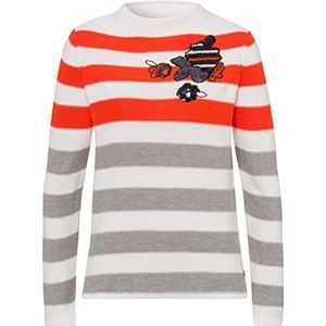 BRAX Dames Style Lee katoenen pullover ringel pullover, oranje, 42 NL