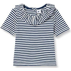 Petit Bateau Blouse Unisex Kind, Middeleeuwse blauw/witte marshmallow, 6 miesięcy