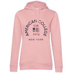 AMERICAN COLLEGE USA Dames Sweatshirt Capuchontrui Roze, XL, roze, XL