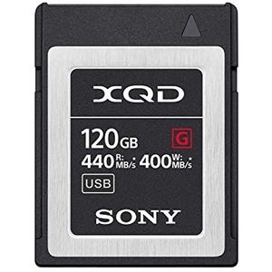 Sony 120 GB (128 GB pre-formaat) 5x TOUGH XQD Flash Memory Card - High Speed G-serie (lees 440 MB/s en schrijf 400 MB/s) - QDG120F