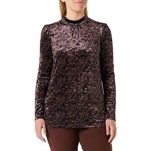 Supermom Dames Top Carmy Long Sleeve All Over Print T-Shirt, Black-P090, L