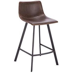 La Chaise Spaniola Cordoba stoel, kunstleer, chocoladebruin, 48,5 cm (breedte) x 48,5 cm (diepte) x 89 cm (hoogte)