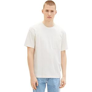 TOM TAILOR Denim Uomini T-shirt 1035591, 12906 - Wool White, XS
