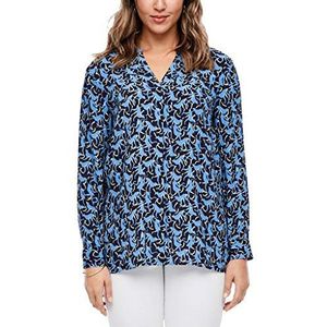 TRIANGLE Damesblouse, Blue Aop Monkeys, 46