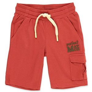 Sigikid Bermuda shorts van biologisch katoen voor mini-jongens in de maten 98 tot 128, roestrood/single jersey, 128 cm