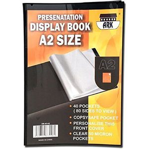 A2 Zwart Presentatie Display Boek door Ark (A2 40 Zakken (Single))
