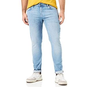 TOM TAILOR Denim Uomini Culver Skinny Jeans 1032753, 10118 - Used Light Stone Blue Denim, 28W / 32L
