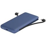 Belkin BPB006btBLU BOOSTCHARGE Plus 10K draagbare lader/powerbank (10.000 mAh met geïntegreerde Lightning- (MFi) en USB-C-kabels en extra USB-C-laadpoort) - Blauw