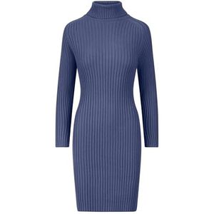 APART Fashion Geribbelde gebreide jurk, blauw, 34