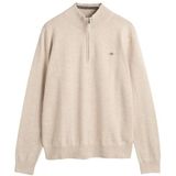 GANT Unisex Kids Shield Cotton Half Zip Pullover, lichtbeige gemêleerd, 158-164