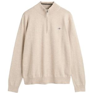 GANT Unisex Kids Shield Cotton Half Zip Pullover, lichtbeige gemêleerd, 158-164