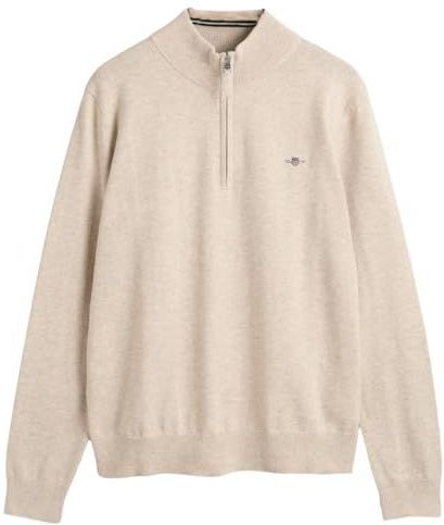 GANT Unisex Kids Shield Cotton Half Zip Pullover, lichtbeige gemêleerd, 158-164
